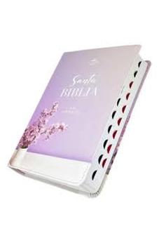 Image of Biblia RVR 1960 Letra Grande Símil Piel Lila Jarrón