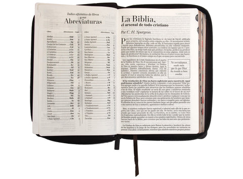 Image of Biblia RVR 1960 Letra Grande Tamaño Manual Símil Piel Duotono Café con Índice y Cierre
