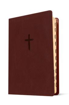 Image of Biblia NTV Referencia Central Letra Grande con Filament Símil Piel Café Índice, Letra Roja
