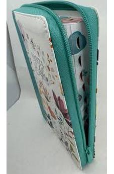 Image of Biblia RVR 1960 Letra Grande ManuaL 12 Puntos Cierre Jardin Turquesa Índice Canto Floral