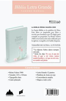 Image of Biblia RVR 1960 Letra Grande Tamaño Manual Símil Piel Menta Fresca