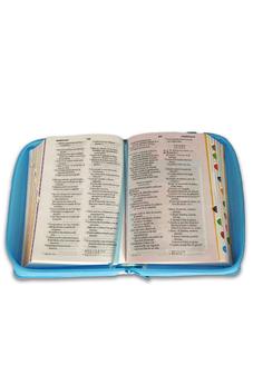 Image of Biblia RVR 1960 para Niños Mi Gran Viaje Azul Símil Piel con Índice con Cierre