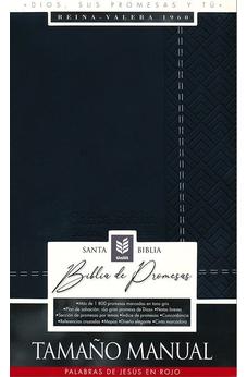 Image of Biblia RVR 1960 de Promesas Tamaño Manual Negro Símil Piel con Cierre