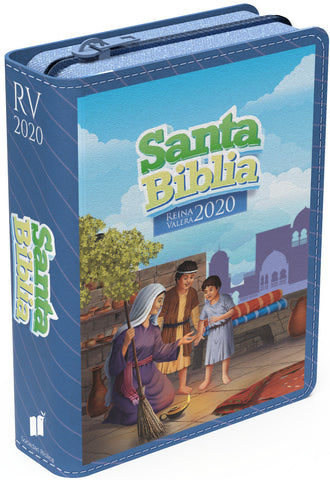 Image of Biblia RVR 2020 para Niños Azul Vinilo con Cierre