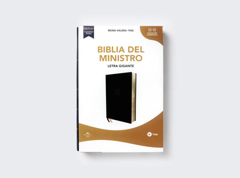 Image of Biblia RVR 1960 del Ministro Letra Gigante Piel Negro