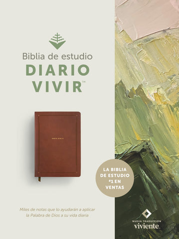 Image of Biblia NTV de Estudio del Diario Vivir Símil Piel Café Letra Roja
