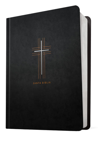 Image of Biblia NTV Margen Amplio con Filament Tapa Dura Símil Piel Cruz