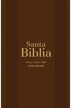 Image of Biblia RVR 1960 Letra Grande Tamaño Manual Marrón con Cierre e Índice