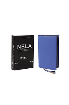 Image of Biblia NBLA Ultrafina Letra Grande Colección Premier Piel de Cabra Azul