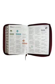 Image of Biblia RVR 1960 Letra Gigante Símil Piel Marrón Geométrico con Índice y Cierre