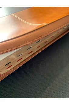 Image of Biblia RVR 1960 Letra Ultra Súper Gigante 19 Puntos Piel Marrón Duotono con Cierre e Índice