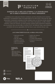 Image of Biblia NBLA Ultrafina Letra Grande Colección Premier Piel de Cabra Azul