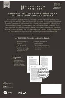 Image of Biblia NBLA Ultrafina Letra Grande Colección Premier Café Edición Limitada