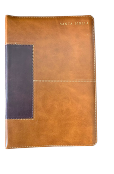 Image of Biblia RVR 1960 Letra Ultra Súper Gigante 19 Puntos Piel Marrón Duotono con Cierre e Índice