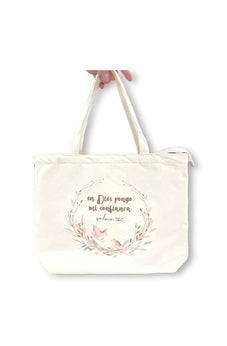 Image of Bolso Algodón con Cierre en Dios Pongo Mi Confianza