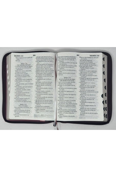 Image of Biblia RVR 1960 Letra Súper Gigante Tricolor Café Rosa Cereza con Cierre e Índice