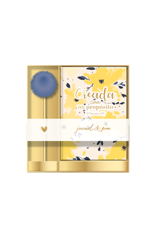 Pack Diario y Boligrafo Pom Pom: Creada con Propósito