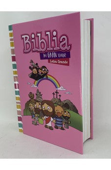 Biblia RVR 1960 para Niñas Letra Grande 10 puntos Tapa Dura Rosa