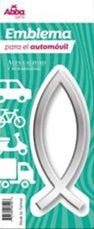 Emblema para Auto 13 cm Ichtus. Plateado