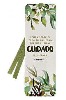 Marcador de Libro con Ribbon: Echen Sobre Él Toda Su Ansiedad
