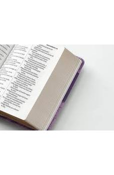 Image of Biblia RVR 1960 Letra Grande Tamaño Manual Bicolor Lila Lila Símil Piel