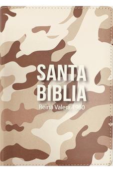 Biblia RVR 1960 Compacta Símil Piel Camuflaje Desierto