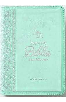 Image of Biblia RVR 1960 Letra Grande Tamaño Manual Neoclassic Turquesa Símil Piel