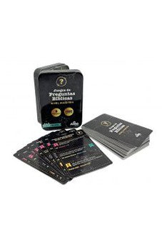 Juego de las Preguntas Bíblicas. Nivel Maestro Juego con 52 Cartas en Caja Metálica
