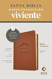 Image of Biblia NTV Compacta con Filament Símil Piel Café