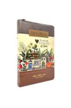 Biblia RVR 1960 Para Mujeres Letra Grande 12 Puntos Mamual Cierre Fantasía Café Yo y mi Casa