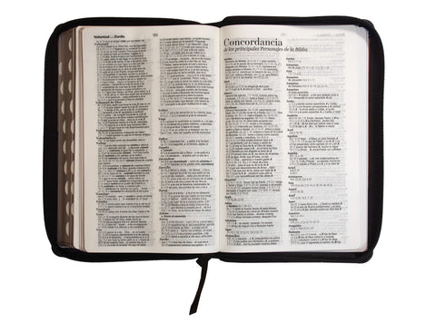 Image of Biblia RVR 1960 Letra Grande Tamaño Manual Símil Piel Duotono Café con Índice y Cierre