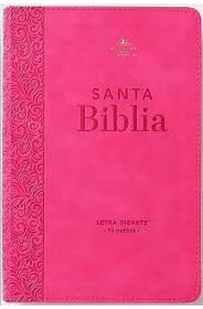 Biblia RVR 1960 Letra Gigante Rosa Símil Piel