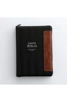 Biblia RVR 1960 Letra Súper Gigante 095czti Geométrico Negro Café SÍmil Piel Canto Pintado