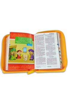 Image of Biblia RVR 1960 para Niños mi Gran Viaje Naranja Símil Piel con Índice y Cierre