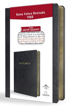 Image of Biblia RVR 1960 Letra Súper Gigante Negro Símil Piel