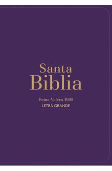 Biblia RVR 1960 Compacta Letra Grande 11 puntos Símil Piel Morado