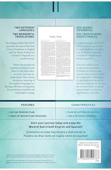 Biblia Bilingüe NLT/NTV Rústica Blue Watercolor