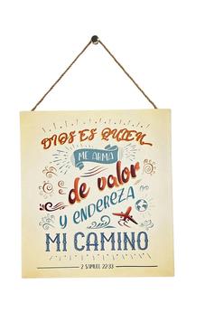 Cuadro Decorativo Mdf 30.5X27.5 Cm, con Cordel. Me Arma de Valor