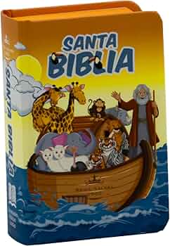 Biblia RVR 1960 Bolsillo Infantil Arca Naranja Tapa Dura Canto Naranja