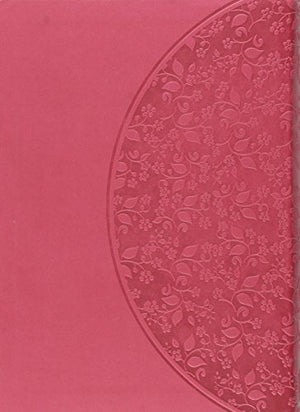 Biblia Em Portugués RA045LG Tapa Imitación Cuero Rosa Oscuro Canto Florales