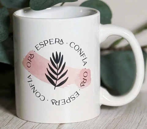 Image of Taza Minimalista Ora Espera Confía
