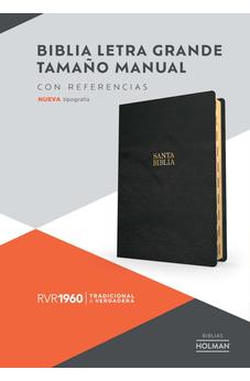 Biblia RVR 1960 Tamaño Manual Símil Piel Negra con Índice