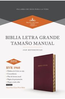 Biblia RVR 1960 Tamaño Manual Símil Piel Borgoña con Índice