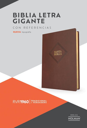 Biblia RVR 1960 Letra Gigante Café Símil Piel