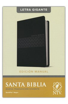 Biblia NTV Letra Gigante Tamaño Manual Piel Negro