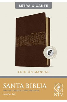 Biblia NTV Letra Gigante Tamaño Manual Piel Café con Índice