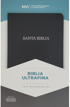 BIBLIA NVI ULTRAFINA NEGRO PIEL FABRICADA