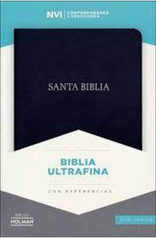 Biblia NVI Ultrafina Negro Piel Fabricada