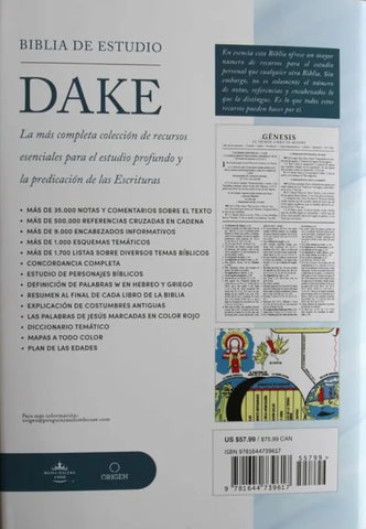 Image of Biblia RVR 1960 de Estudio Dake Tapa Dura