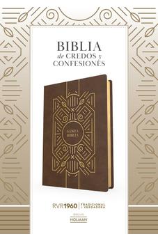 Image of Biblia RVR 1960 de Estudio de Credos y Confesiones Café Símil Piel